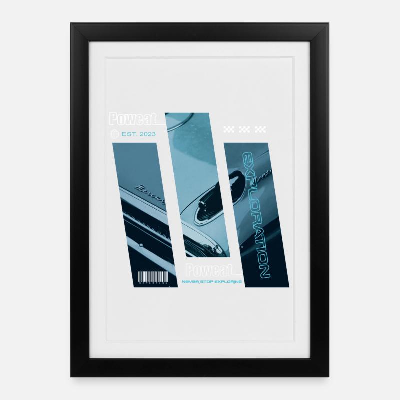 Never Stop Exploring - Framed poster (27 × 37 cm) - black