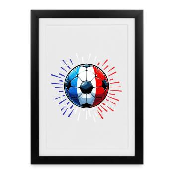 France Football Design – Fierté et élégance - Affiche encadrée (27 × 37 cm) - noir - Devant