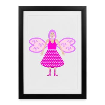 Fée des fleurs fantaisie Digitalia - Affiche encadrée (27 × 37 cm) - noir - Devant