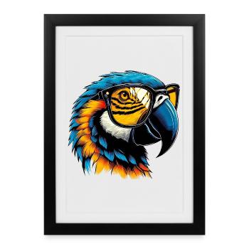 Parrot - Framed poster (27 × 37 cm) - black - Front