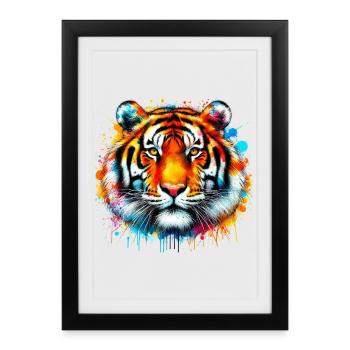 Tiger - Framed poster (27 × 37 cm) - black - Front