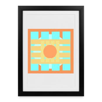 Conception de motifs de jeux de couleurs - Affiche encadrée (27 × 37 cm) - noir - Devant