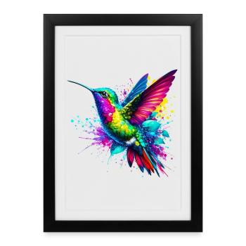 Hummingbird - Framed poster (27 × 37 cm) - black - Front