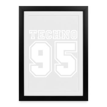 TECHNO 95 - Framed poster (27 × 37 cm) - black - Front
