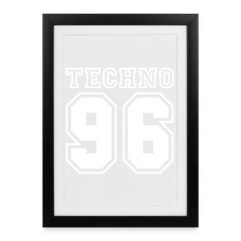 TECHNO 96 - Framed poster (27 × 37 cm) - black - Front