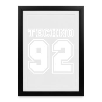 TECHNO 92 - Framed poster (27 × 37 cm) - black - Front