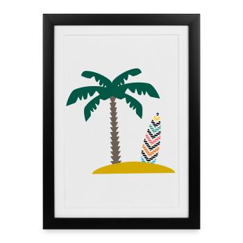 RETRAITE. VACANCES. RETRAITE. RETRAITEE - Affiche encadrée (27 × 37 cm) - noir - Devant
