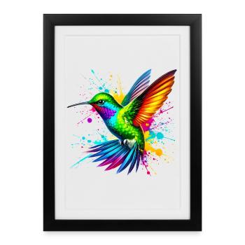 Hummingbird - Framed poster (27 × 37 cm) - black - Front