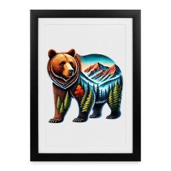 Bear - Framed poster (27 × 37 cm) - black - Front