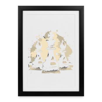 Chess Graffiti - Framed poster (27 × 37 cm) - black - Front