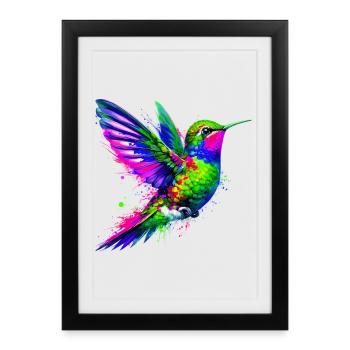 Hummingbird - Framed poster (27 × 37 cm) - black - Front