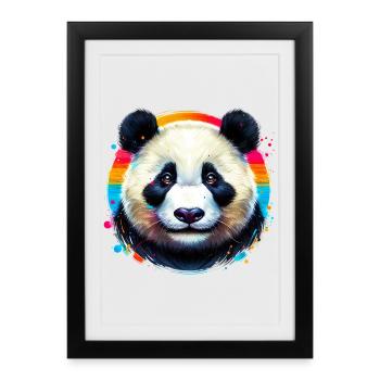 Panda - Framed poster (27 × 37 cm) - black - Front