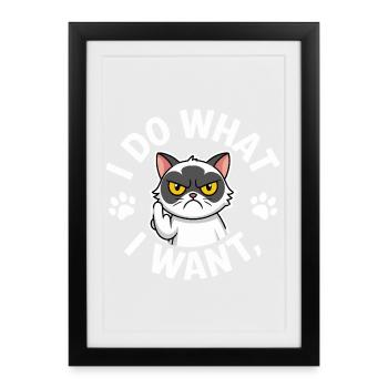 Je fais ce que je veux - Affiche encadrée (27 × 37 cm) - noir - Devant