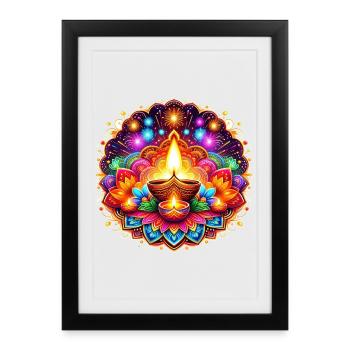 Diwali - Framed poster (27 × 37 cm) - black - Front