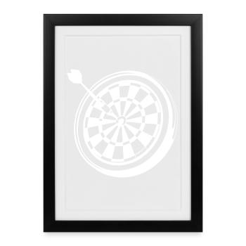 Dart Drawing - Framed poster (27 × 37 cm) - black - Front