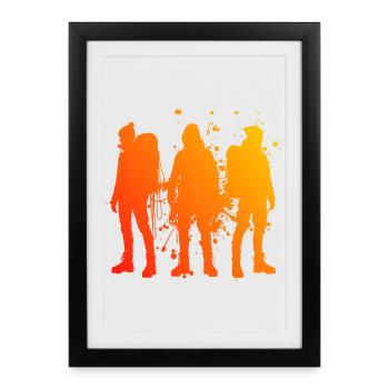 Bloc Grimpeurs Bloc Femme Homme - Affiche encadrée (27 × 37 cm) - noir - Devant
