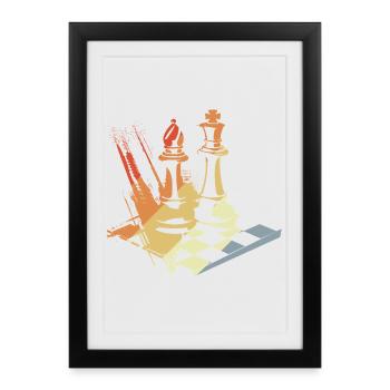Vintage Chess - Framed poster (27 × 37 cm) - black - Front