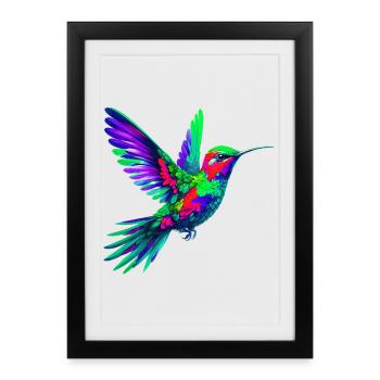 Hummingbird - Framed poster (27 × 37 cm) - black - Front