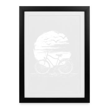 Cycling Drawing - Framed poster (27 × 37 cm) - black - Front