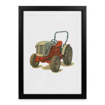 Holland Tracteur - Affiche encadrée (27 × 37 cm) - noir - Devant