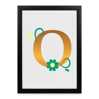 O - Affiche encadrée (27 × 37 cm) - noir - Devant
