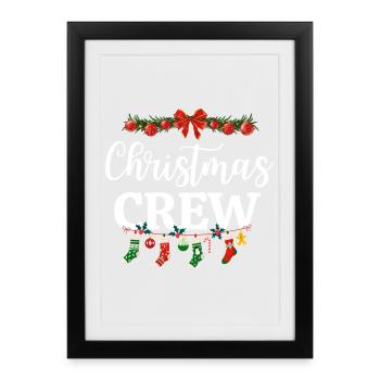 Christmas Crew Festive Design, christmas crew - Framed poster (27 × 37 cm) - black - Front