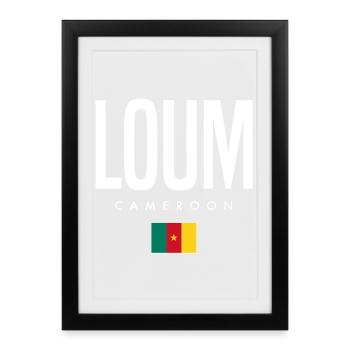 Loum Cameroon Cameroonian - Framed poster (27 × 37 cm) - black - Front