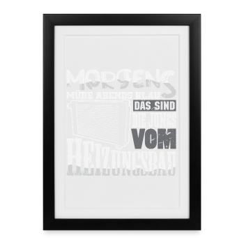 Heating Engineer Heating Construction Plumber Plumber - Framed poster (27 × 37 cm) - black - Front