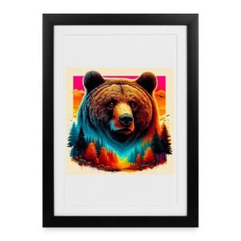 bear - Framed poster (27 × 37 cm) - black - Front