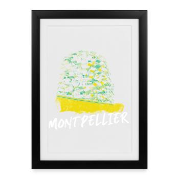 Montpellier Dynamic Colours in Architecture - Framed poster (27 × 37 cm) - black - Front