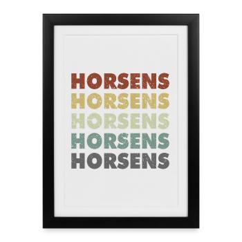 Horsens - Danemark - Danemark - Scandinavie - Affiche encadrée (27 × 37 cm) - noir - Devant