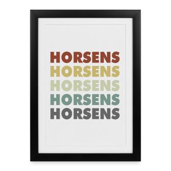 Horsens - Danemark - Danemark - Scandinavie - Affiche encadrée (27 × 37 cm) - noir - Devant