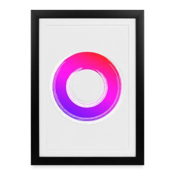 Anneau dégradé Sparkle - Affiche encadrée (27 × 37 cm) - noir - Devant