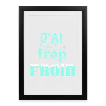 Winter Frost Typography - Affiche encadrée (27 × 37 cm) - noir - Devant