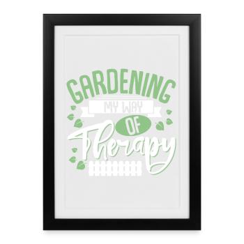 Garden allotment gardens - Framed poster (27 × 37 cm) - black - Front
