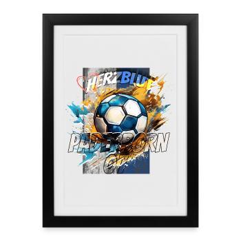 Paderborn vit le football - parfait pour tous les fans - Affiche encadrée (27 × 37 cm) - noir - Devant