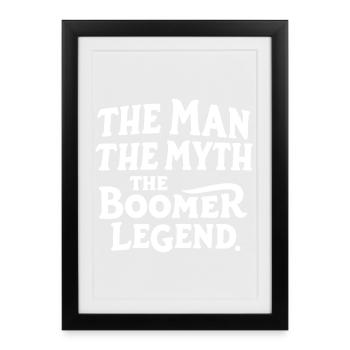 The Man The Myth The Boomer Legend Proud Boo - Framed poster (27 × 37 cm) - black - Front