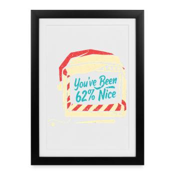 Tech Père Noël IA Humour Sarcastique Cadeau - Affiche encadrée (27 × 37 cm) - noir - Devant