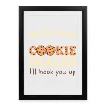 Fière maman d’un vendeur de biscuits - Affiche encadrée (27 × 37 cm) - noir - Devant