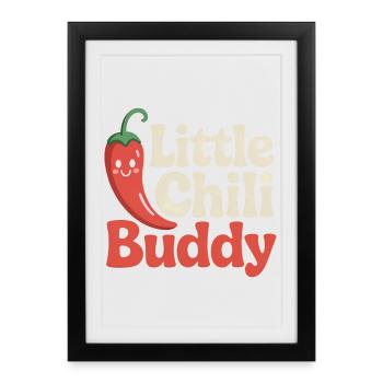 Petit ami Chili - Affiche encadrée (27 × 37 cm) - noir - Devant