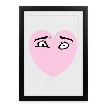 Heart Eyes - Affiche encadrée (27 × 37 cm) - noir - Devant