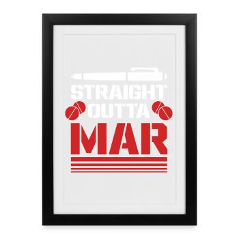 Assistant médical tout droit sorti du MAR - Affiche encadrée (27 × 37 cm) - noir - Devant