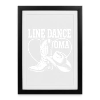 Bottes de grand-mère de danse en ligne - Affiche encadrée (27 × 37 cm) - noir - Devant