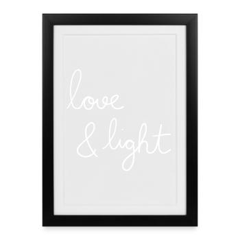 love & light - Framed poster (27 × 37 cm) - black - Front