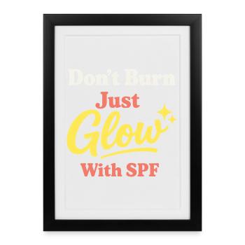 Culture SPF Identité Soins de la peau Humour - Affiche encadrée (27 × 37 cm) - noir - Devant