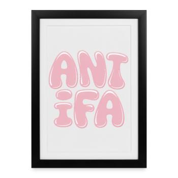 Antifa - Antifascist Merch - Framed poster (27 × 37 cm) - black - Front