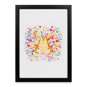 Cologne Cathedral Confetti Carnival Costume - Framed poster (27 × 37 cm) - black - Front