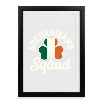 Escadron des Manigances Shamrock - Affiche encadrée (27 × 37 cm) - noir - Devant
