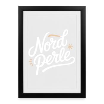 Nordperle Hamburg North Sea Baltic Sea North German Deern - Framed poster (27 × 37 cm) - black - Front