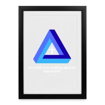 For with God, nothing shall be impossible. Hatch - Framed poster (27 × 37 cm) - black - Front